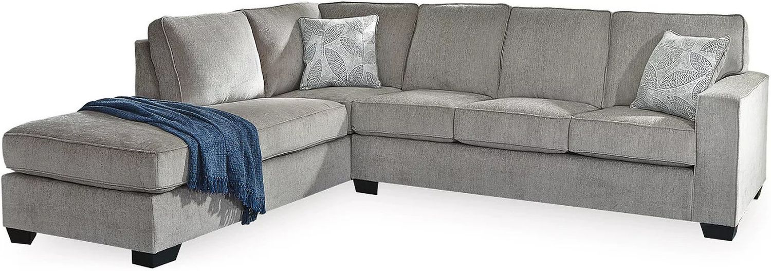 Altari 2-Piece RAF Sectional with Ottoman In Alloy 87214U2