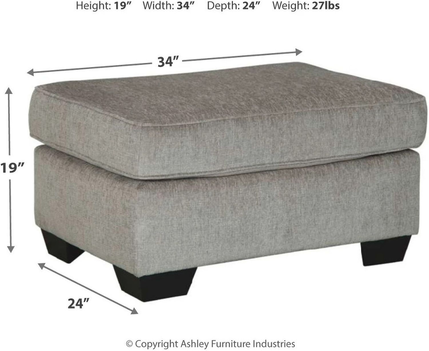 Altari Chair and Ottoman In Alloy 87214U4