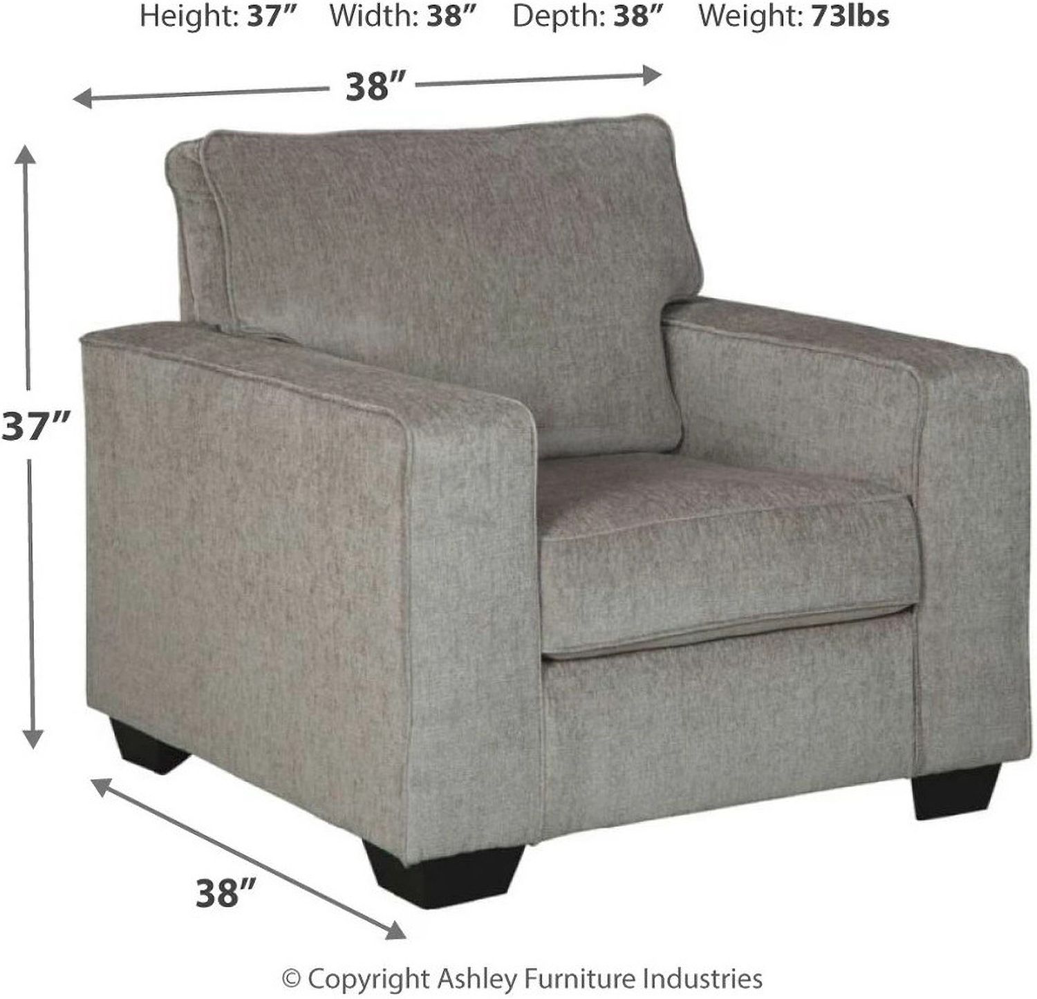 Altari Chair and Ottoman In Alloy 87214U4
