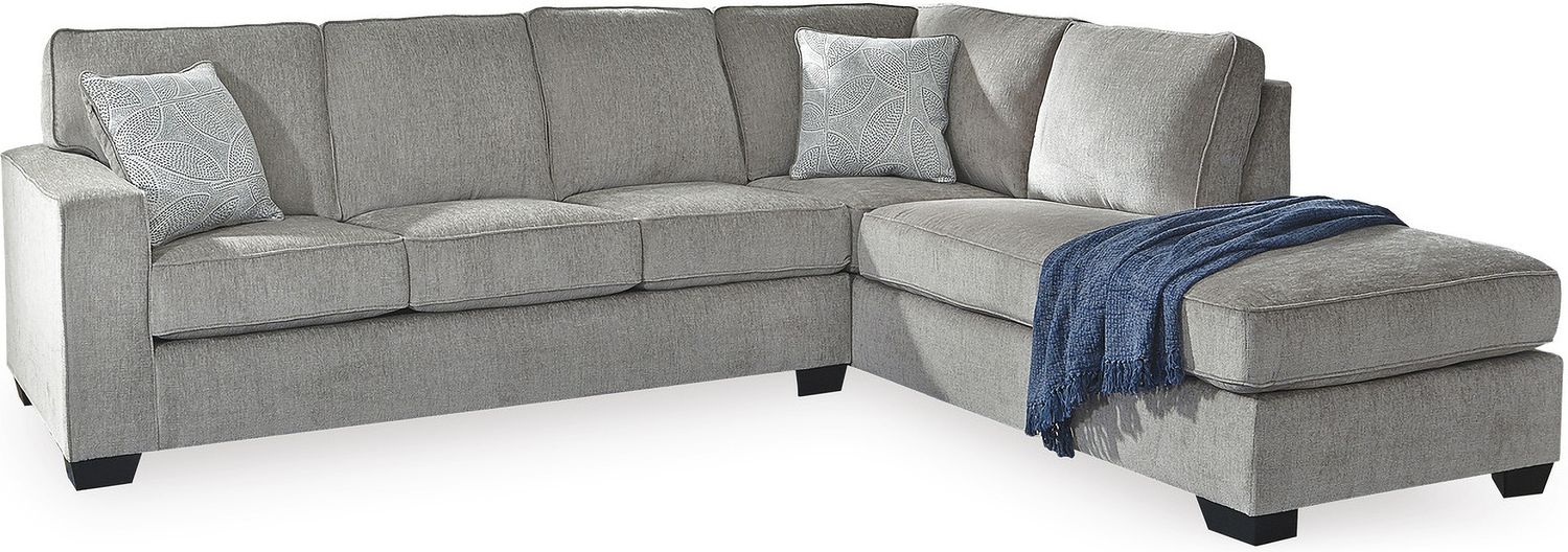 Altari 2-Piece Sleeper Sectional and Ottoman In Alloy 87214U8