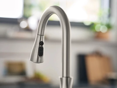 Arlia Chrome one-handle high arc pulldown kitchen faucet 87564SRS