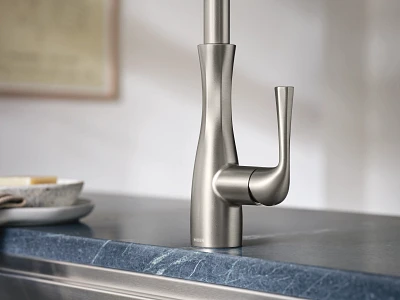 Arlia Chrome one-handle high arc pulldown kitchen faucet 87564SRS