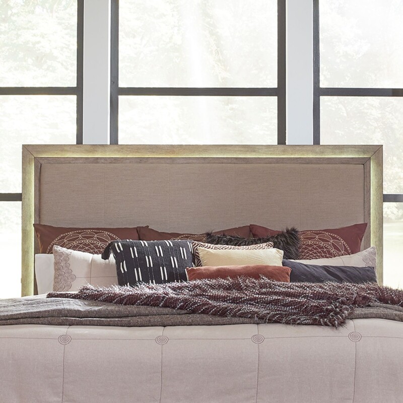 Canyon Road Queen Uph Panel Headboard w/ Lights 876BR13HU