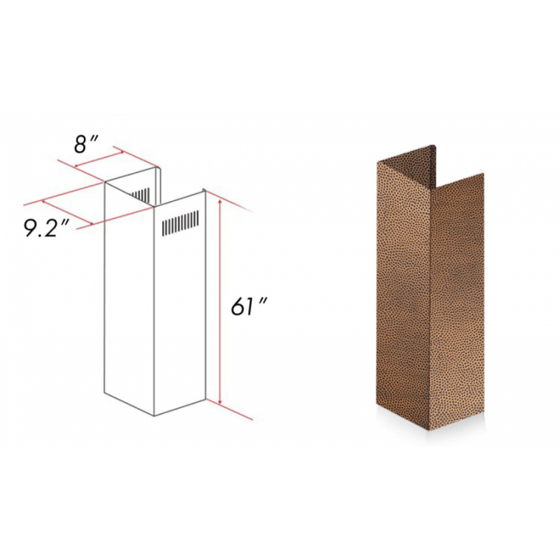 61" Extended Chimney and Crown 8KBHE