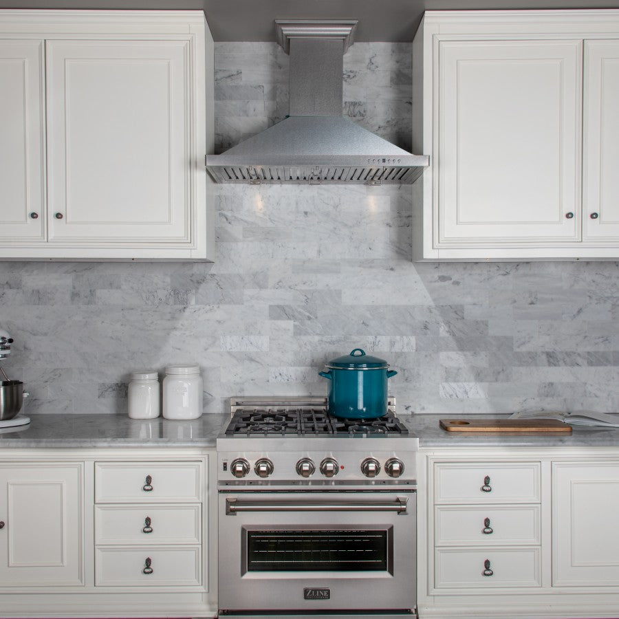 30 In. Designer Series Satin Stainless Steel Convertible Vent Wall Mount Range Hood 8KBS30