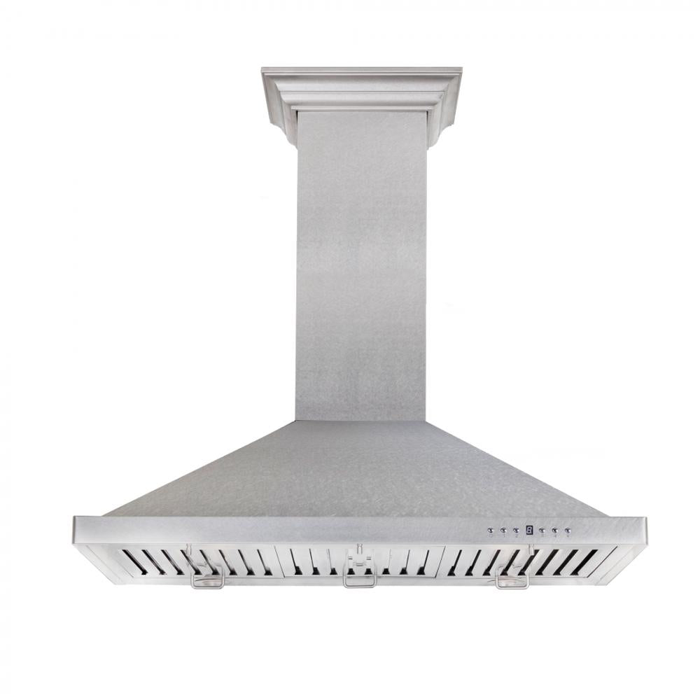 36 In. Designer Series Satin Stainless Steel Convertible Vent Wall Mount Range Hood 8KBS36