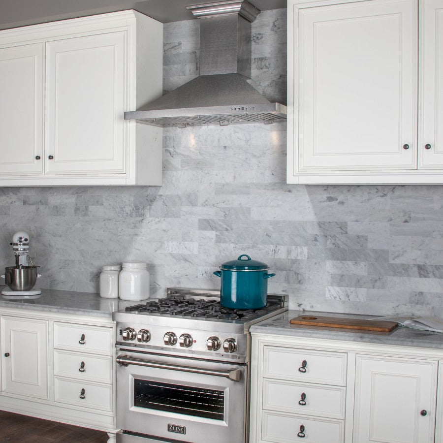 48 In. Designer Series Satin Stainless Steel Convertible Vent Wall Mount Range Hood 8KBS48
