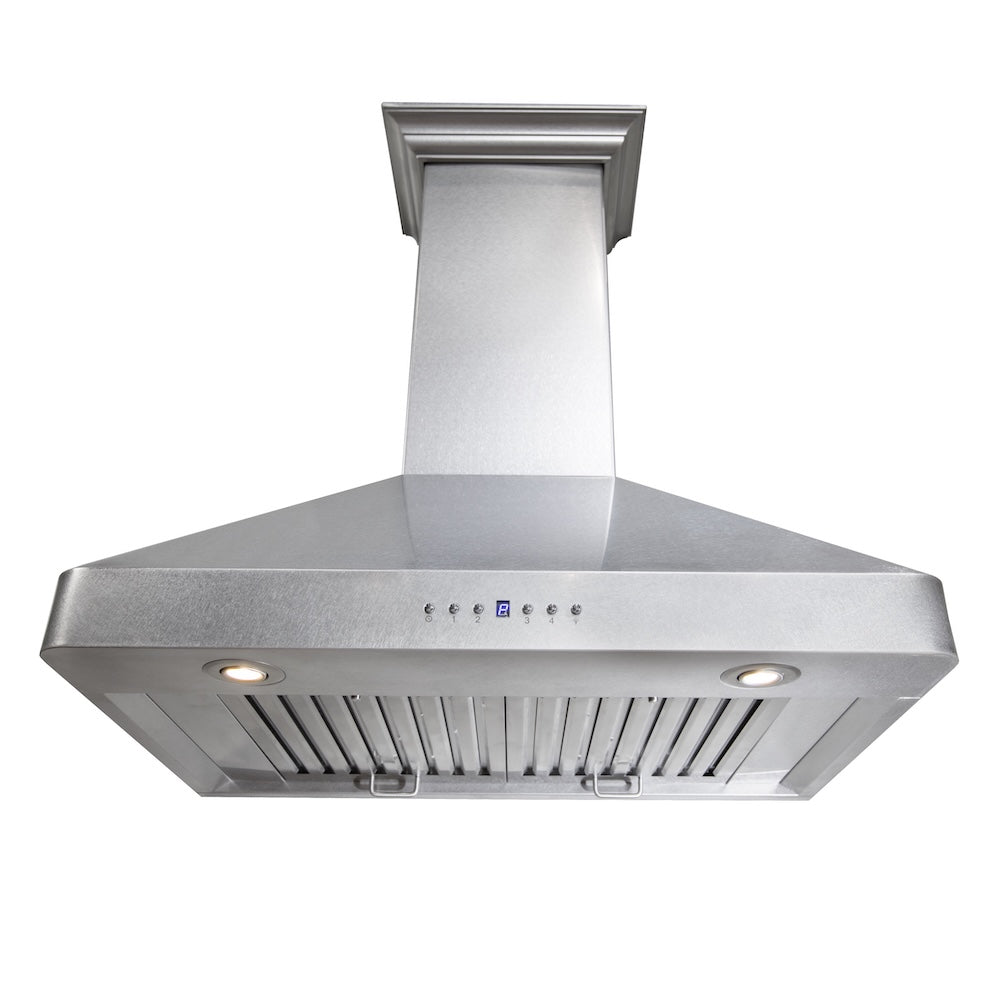 30 In. Ducted Wall Mount Range Hood In Satin Stainless Steel 8KF2S30