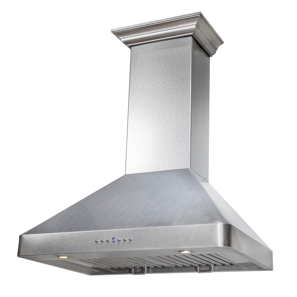 36 In. Ducted Wall Mount Range Hood In Satin Stainless Steel 8KF2S36