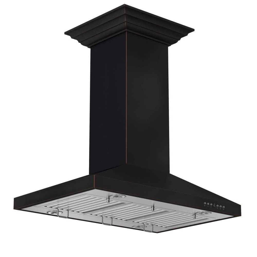 36 in. Designer Series Oil-Rubbed Bronze Island Mount Range Hood 8KL3IB36