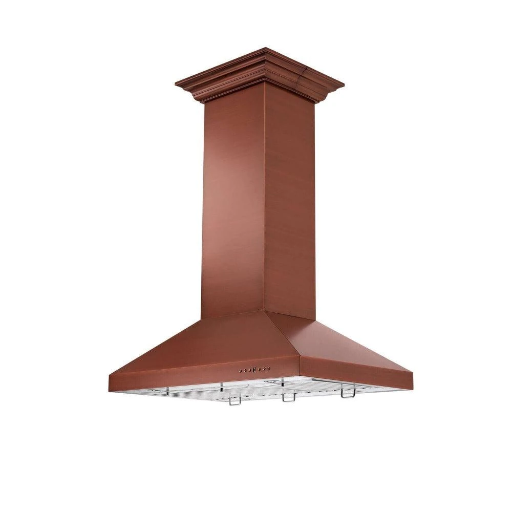 36 in. Designer Series Copper Island Mount Range Hood 8KL3IC36