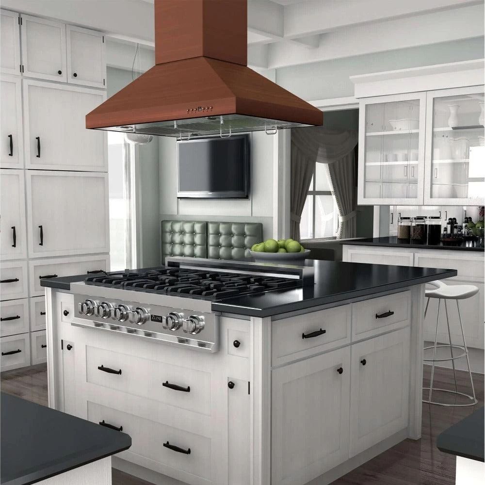 36 in. Designer Series Copper Island Mount Range Hood 8KL3IC36