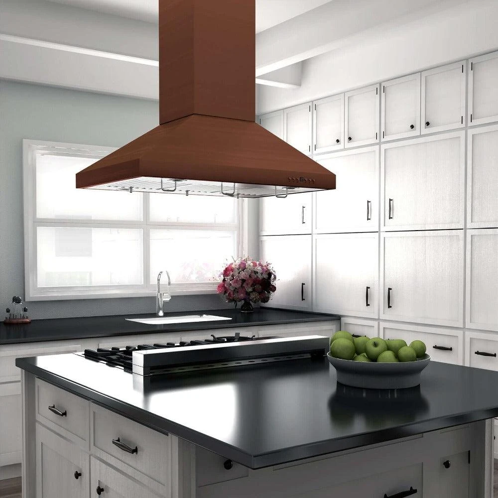 36 in. Designer Series Copper Island Mount Range Hood 8KL3IC36