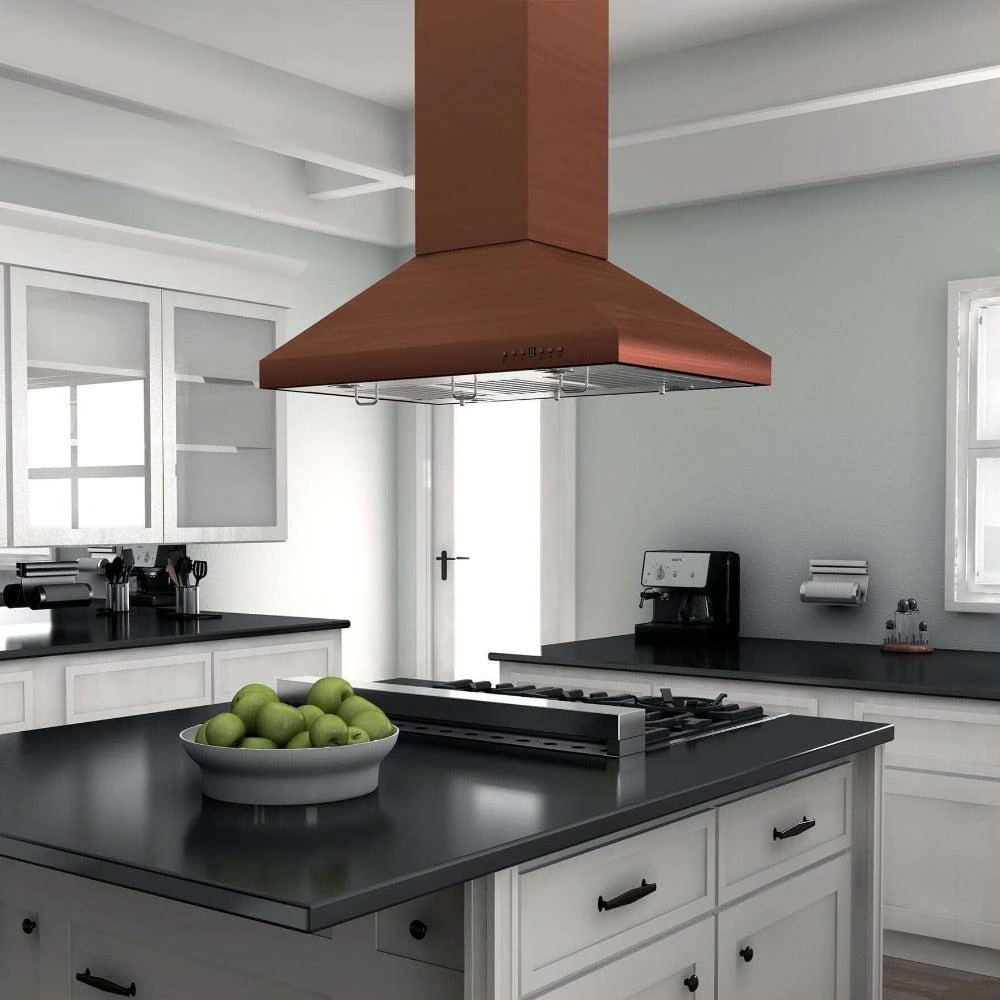 36 in. Designer Series Copper Island Mount Range Hood 8KL3IC36
