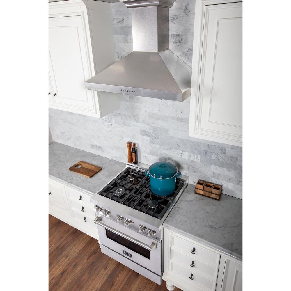 30 In. Convertible Vent Wall Mount Range Hood In Satin Stainless Steel 8KL3S30