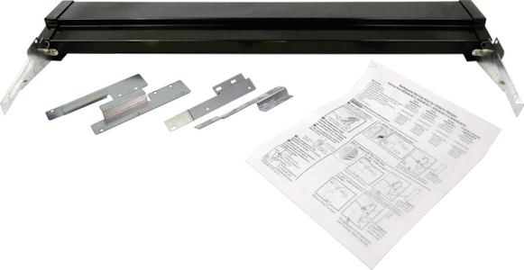 Black Slide-In Range Adjustable Metal Backguard 9030469010