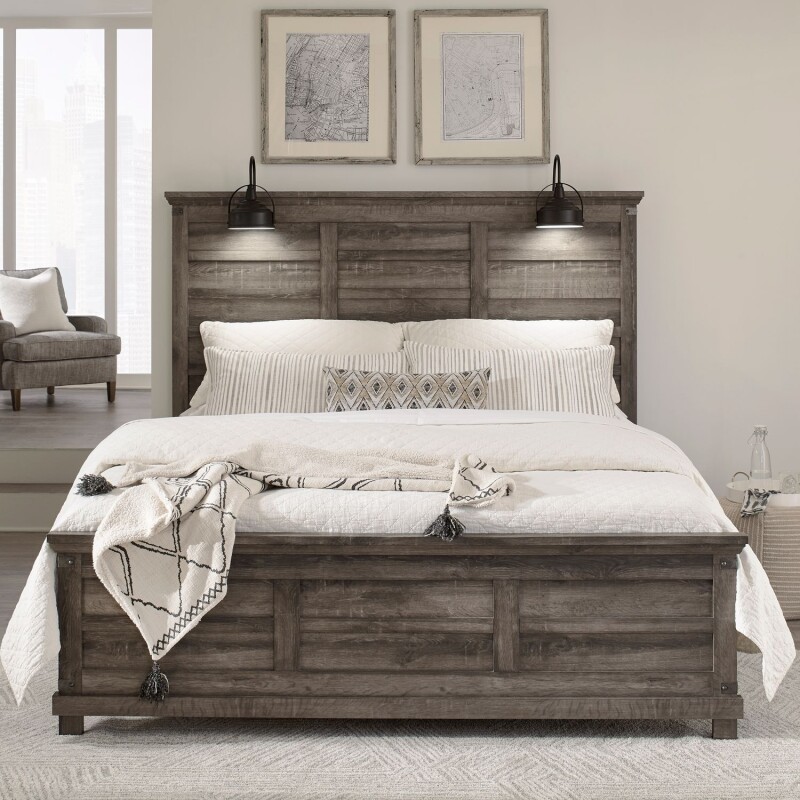 Lakeside Haven Queen Panel Headboard & Footboard 903BR13HF