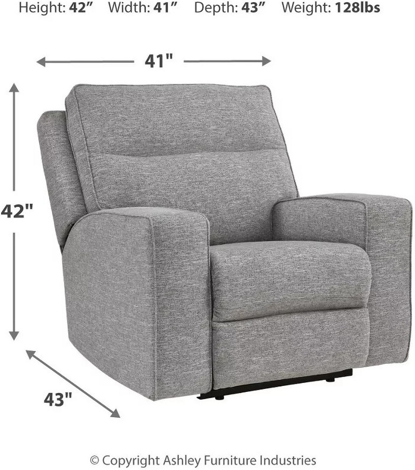 Biscoe Pewter Power Recliner 9050313