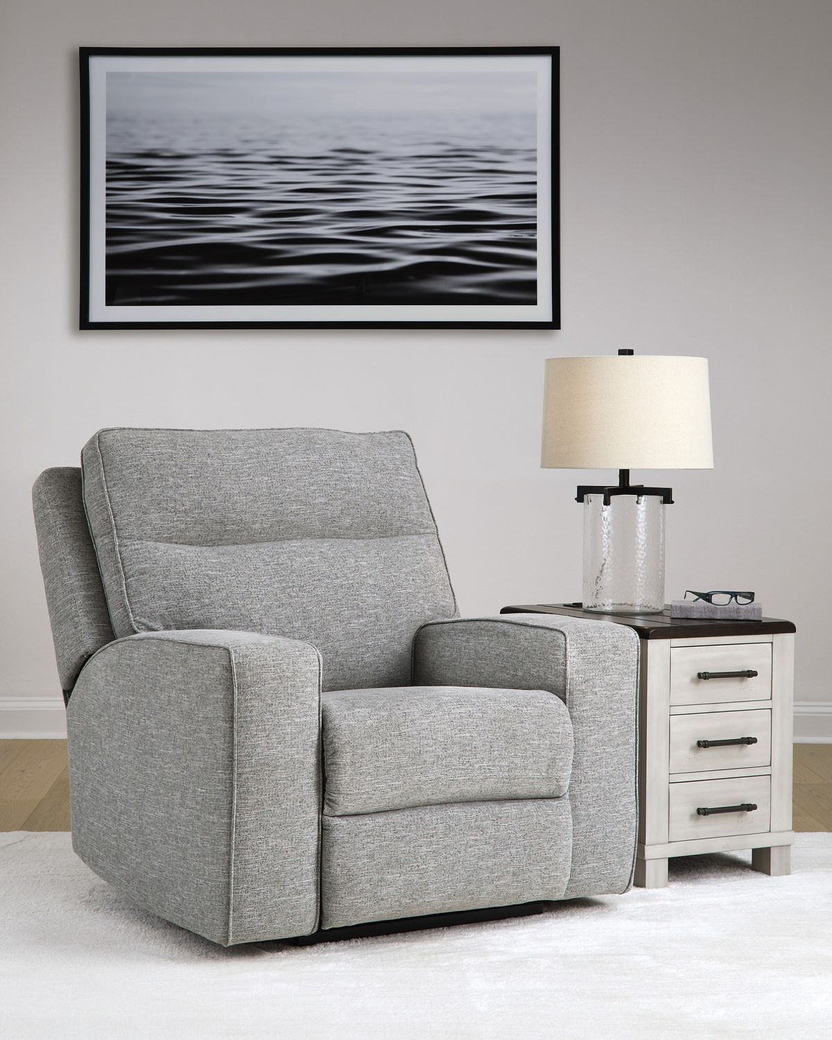 Biscoe Pewter Power Recliner 9050313