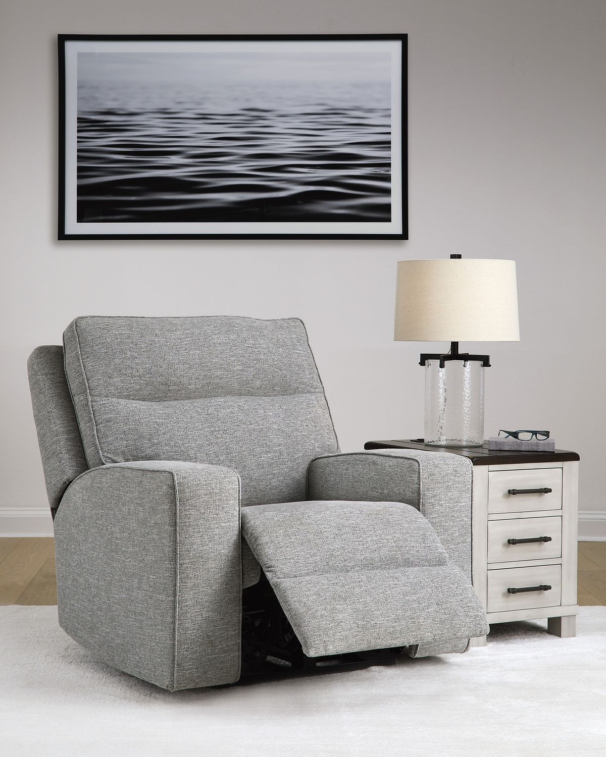 Biscoe Pewter Power Recliner 9050313