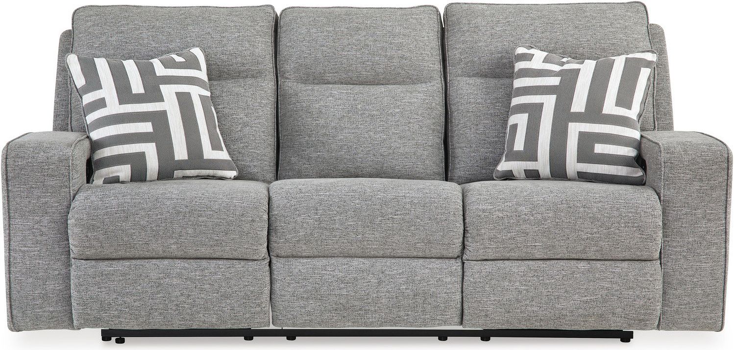 Biscoe Pewter Power Reclining Sofa 9050315