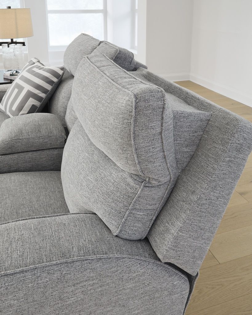 Biscoe Pewter Power Reclining Sofa 9050315