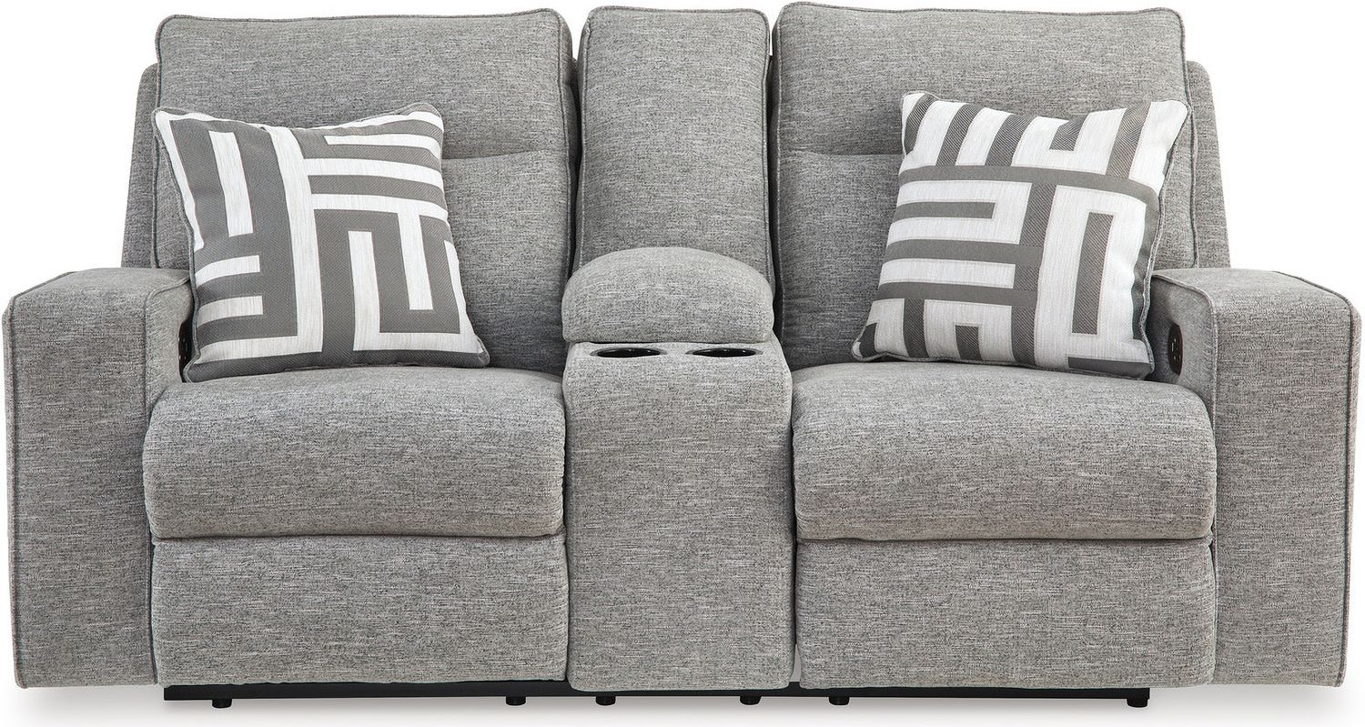 Biscoe Pewter Power Reclining Loveseat 9050318
