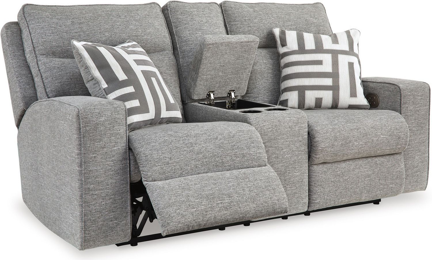Biscoe Pewter Power Reclining Loveseat 9050318