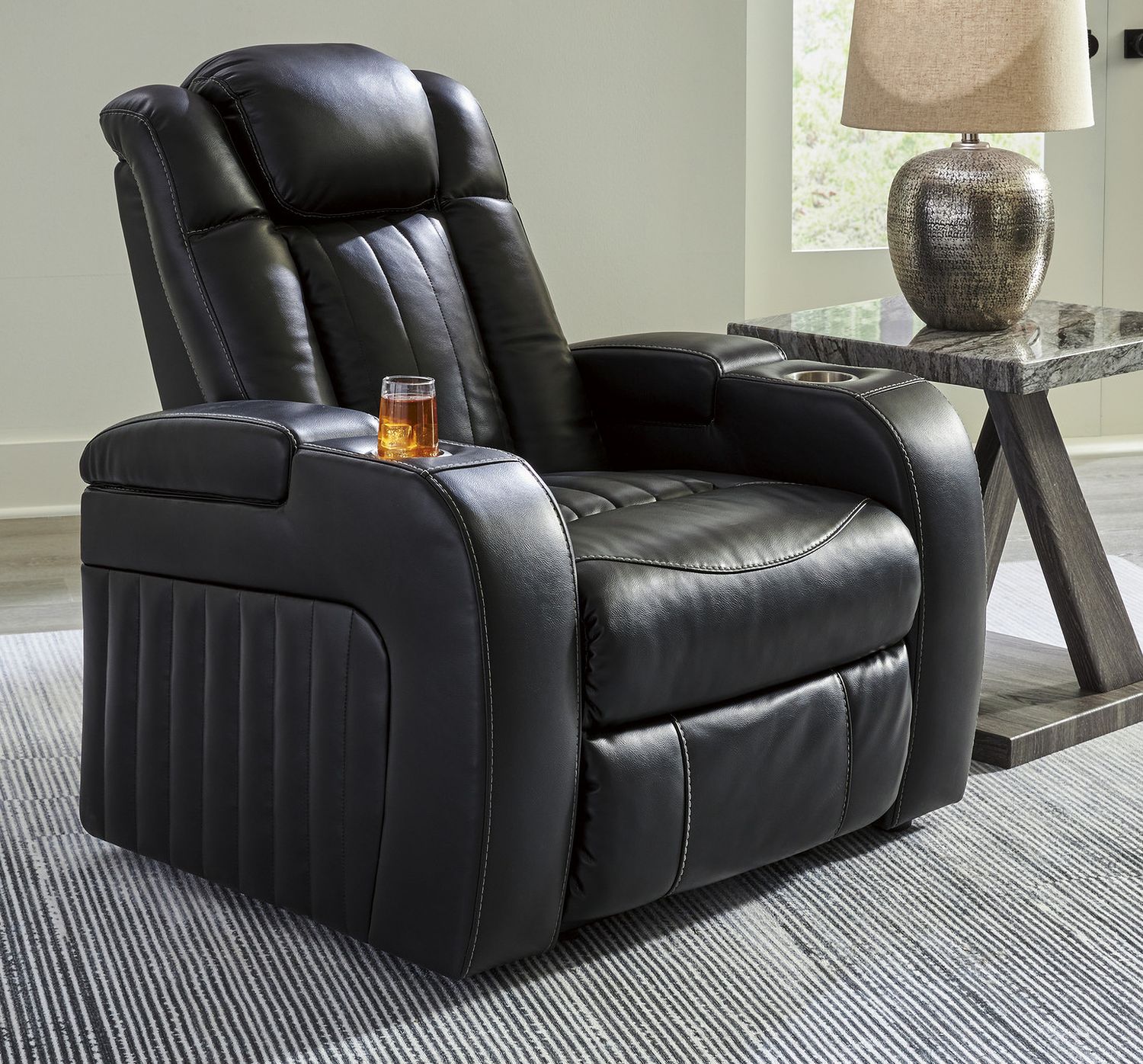 Caveman Den Power Recliner In Midnight 9070313