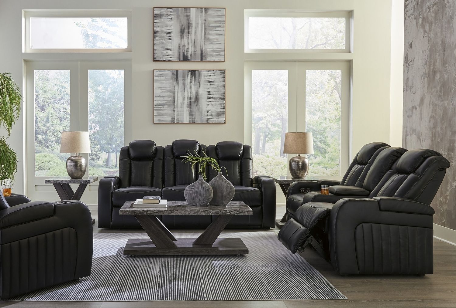 Caveman Den Power Recliner In Midnight 9070313