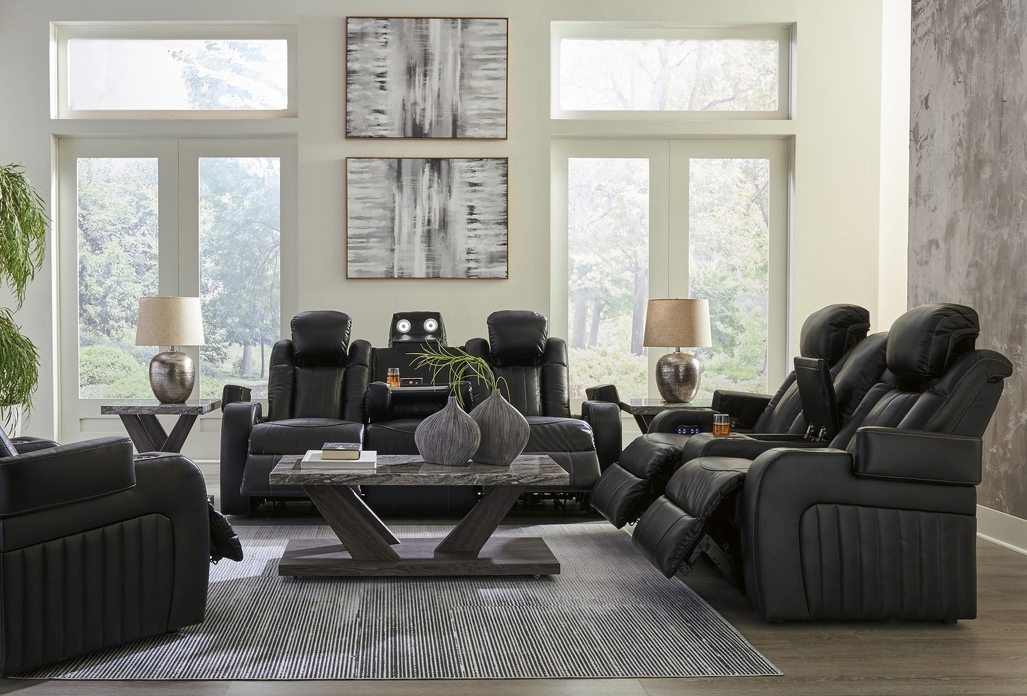 Caveman Den Power Recliner In Midnight 9070313