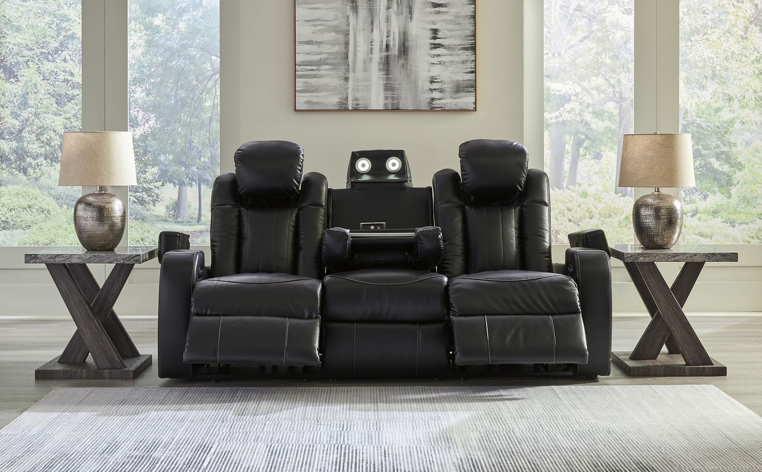 Caveman Den Power Reclining Sofa In Midnight 9070315