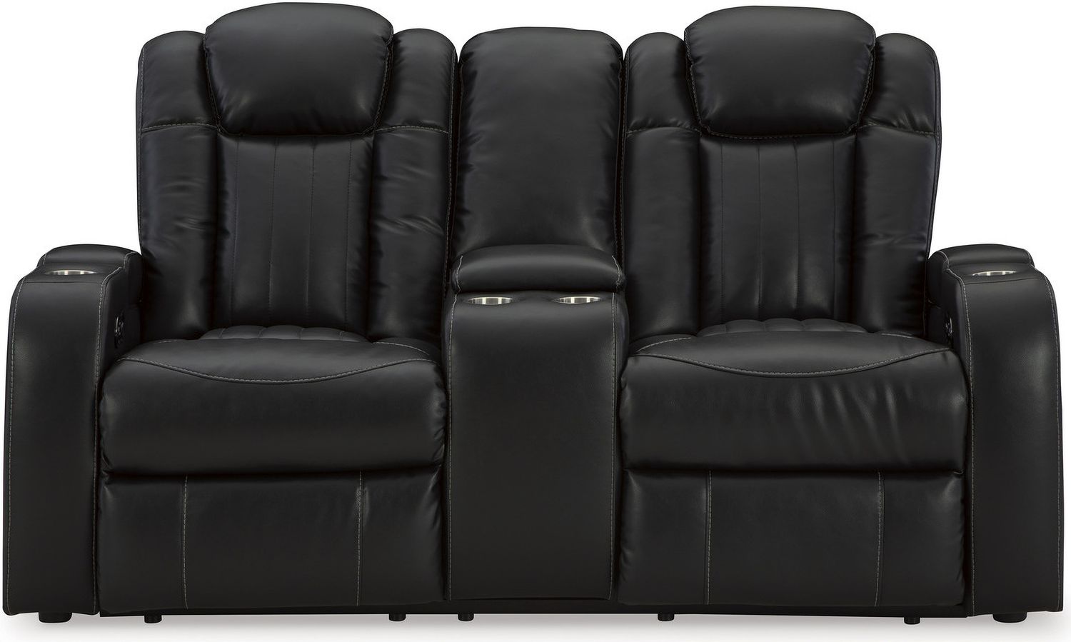 Caveman Den Power Reclining Loveseat With Console In Midnight 9070318