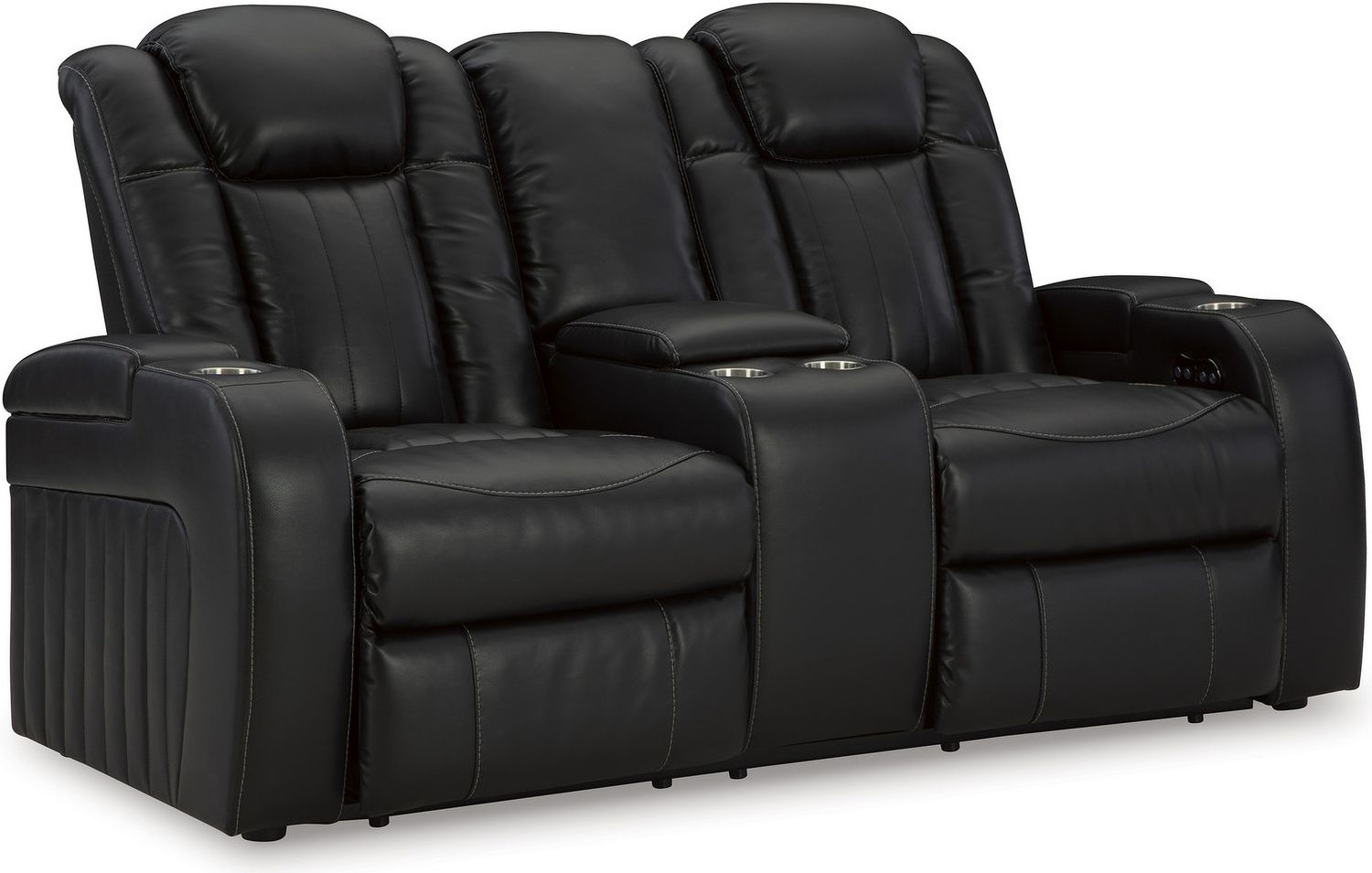 Caveman Den Power Reclining Loveseat With Console In Midnight 9070318