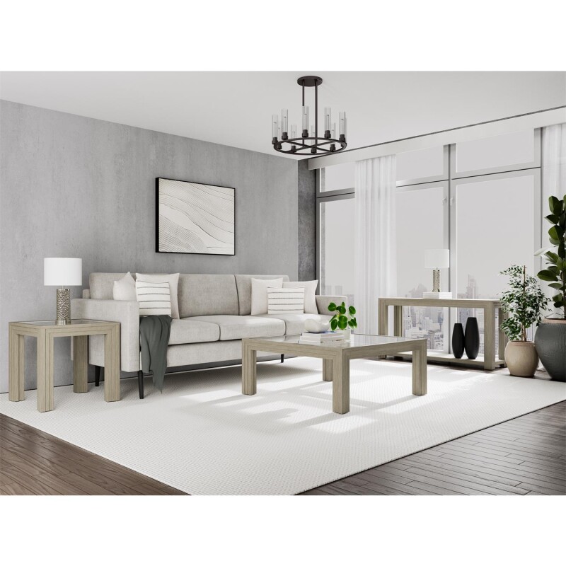 Glass Top End Table 91908