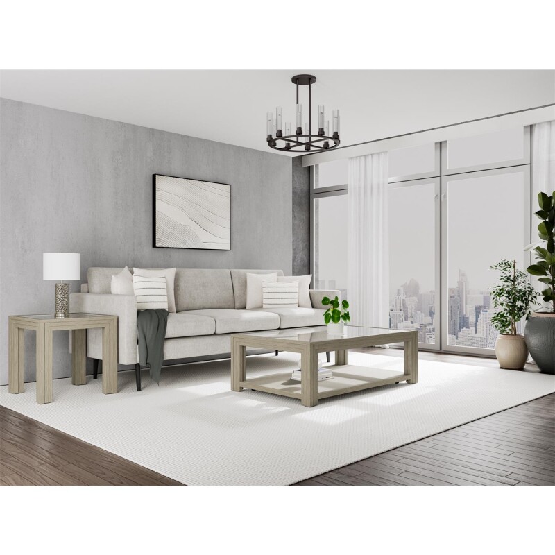 Wilde Glass Top End Table 91908