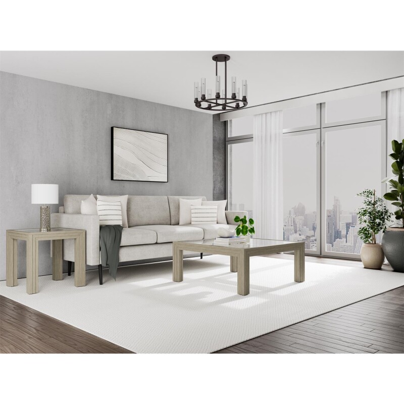 Wilde Glass Top End Table 91908