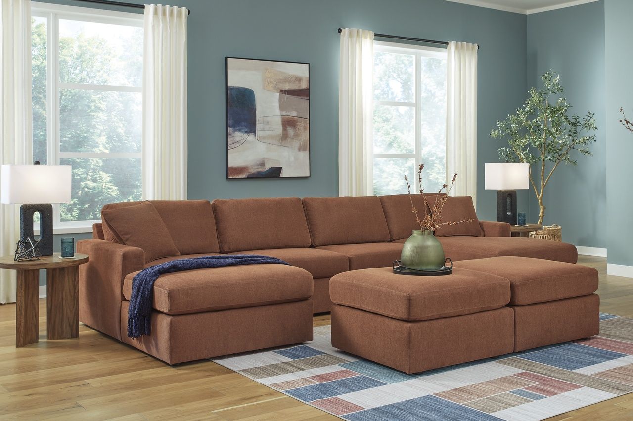 Modmax Oversized Accent Ottoman In Spice 9210208