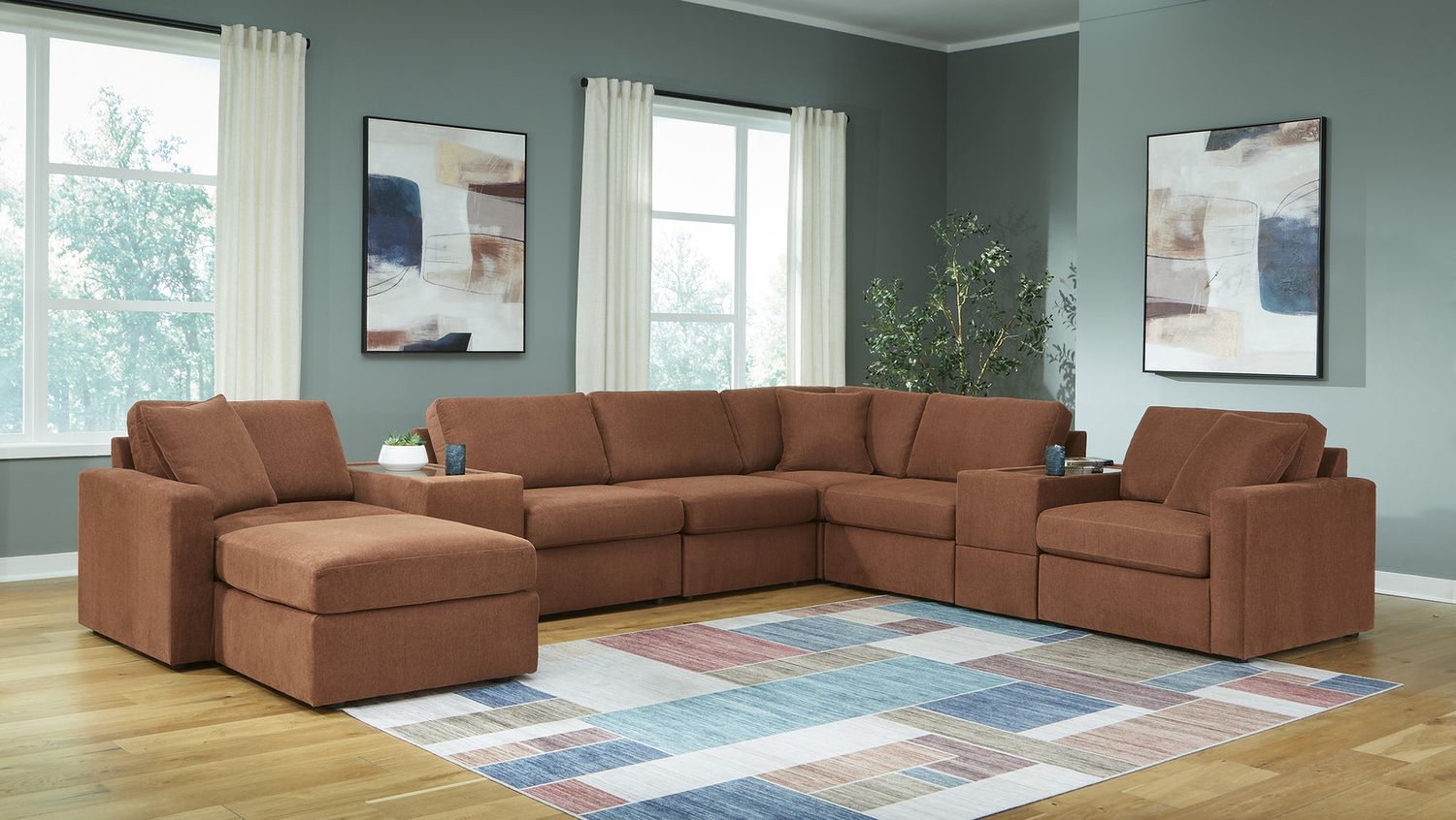 Modmax 8-Piece Sectional In Spice 92102S11
