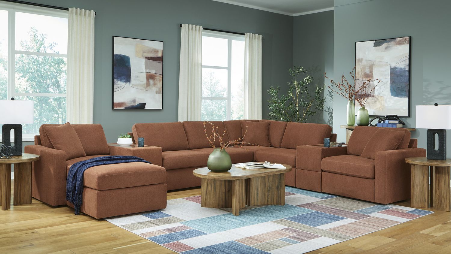 Modmax 8-Piece Sectional In Spice 92102S11