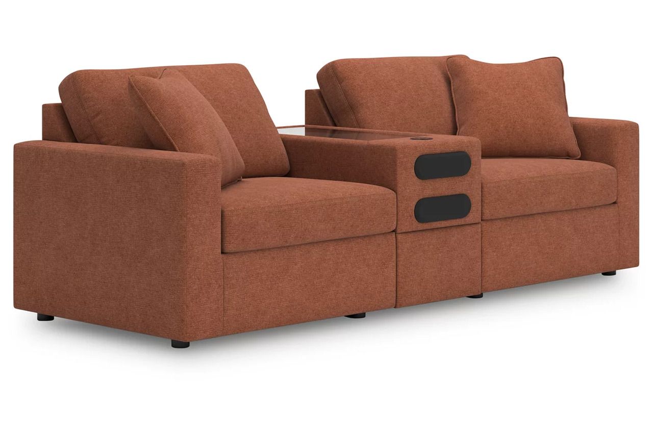 Modmax 3-Piece Sectional Loveseat With Audio System In Spice 92102S13