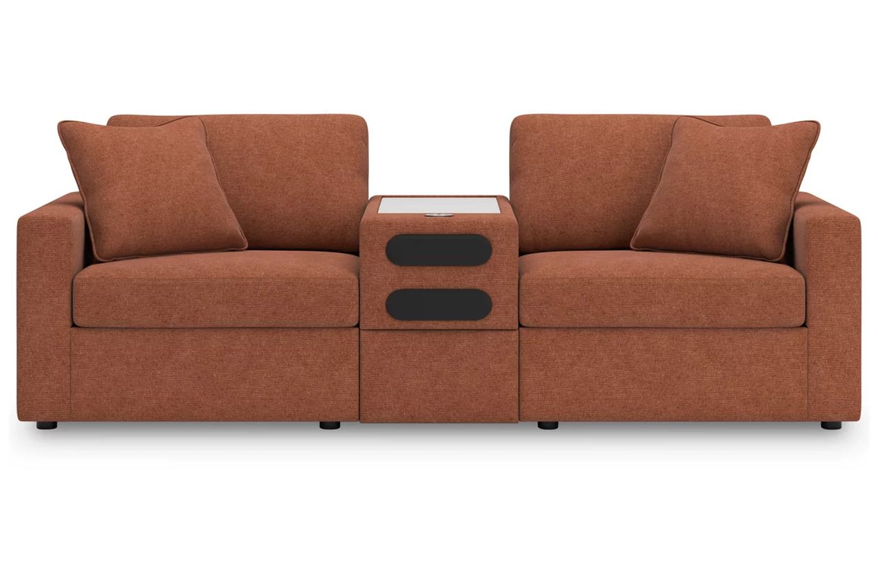 Modmax 3-Piece Sectional Loveseat With Audio System In Spice 92102S13