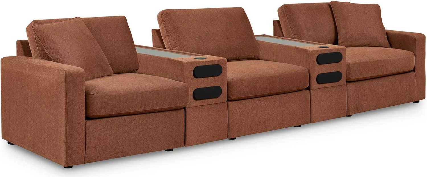 Modmax 5-Piece Sectional With Console In Spice 92102S15