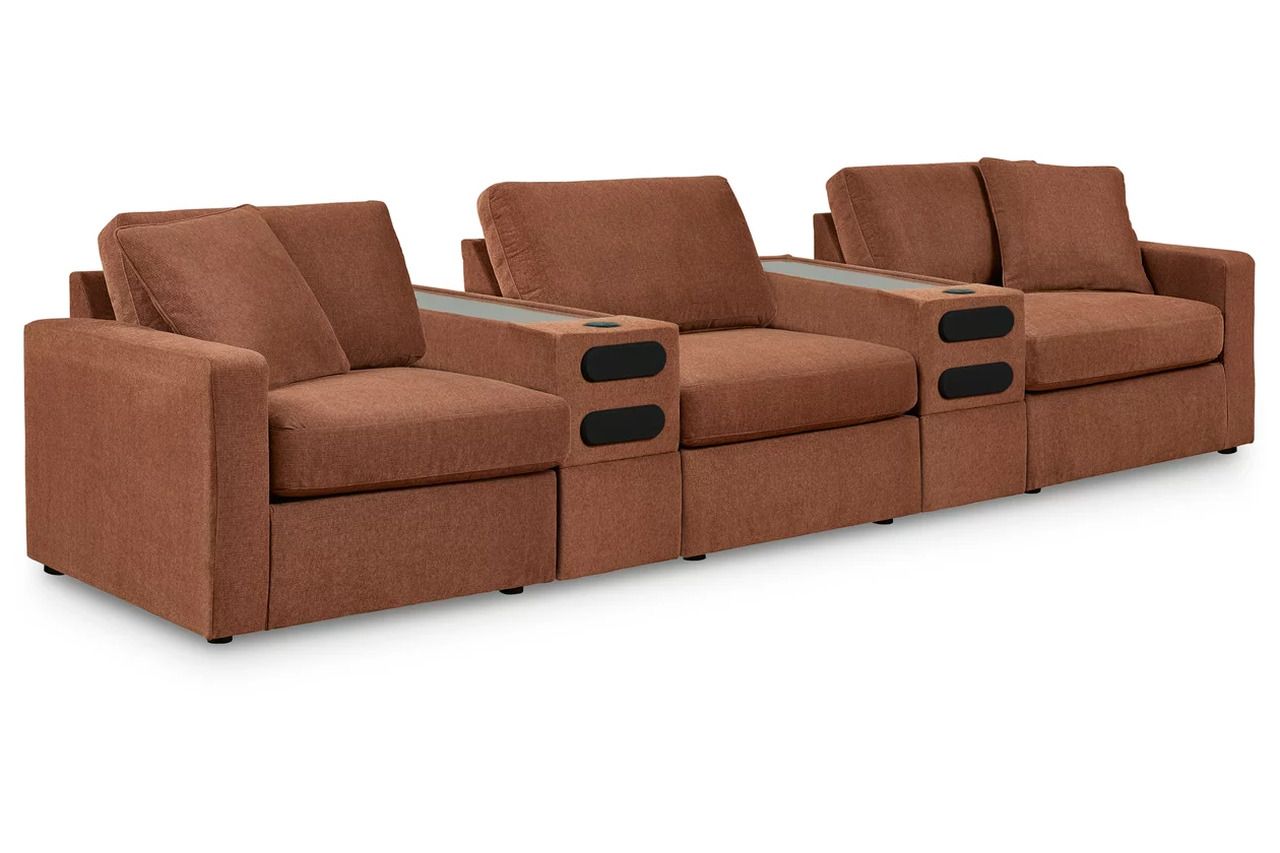 Modmax 5-Piece Sectional With Console In Spice 92102S15