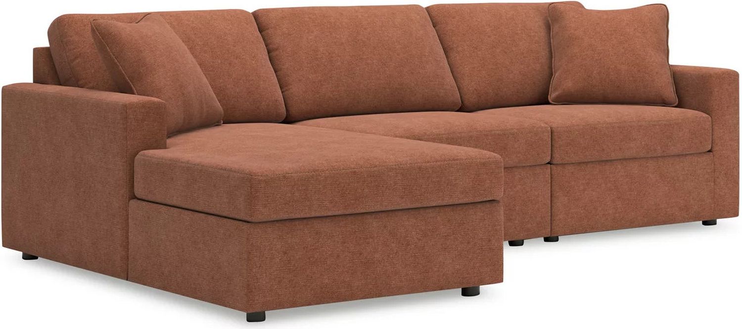 Modmax 3-Piece LAF Sectional with Chaise In Spice 92102S17