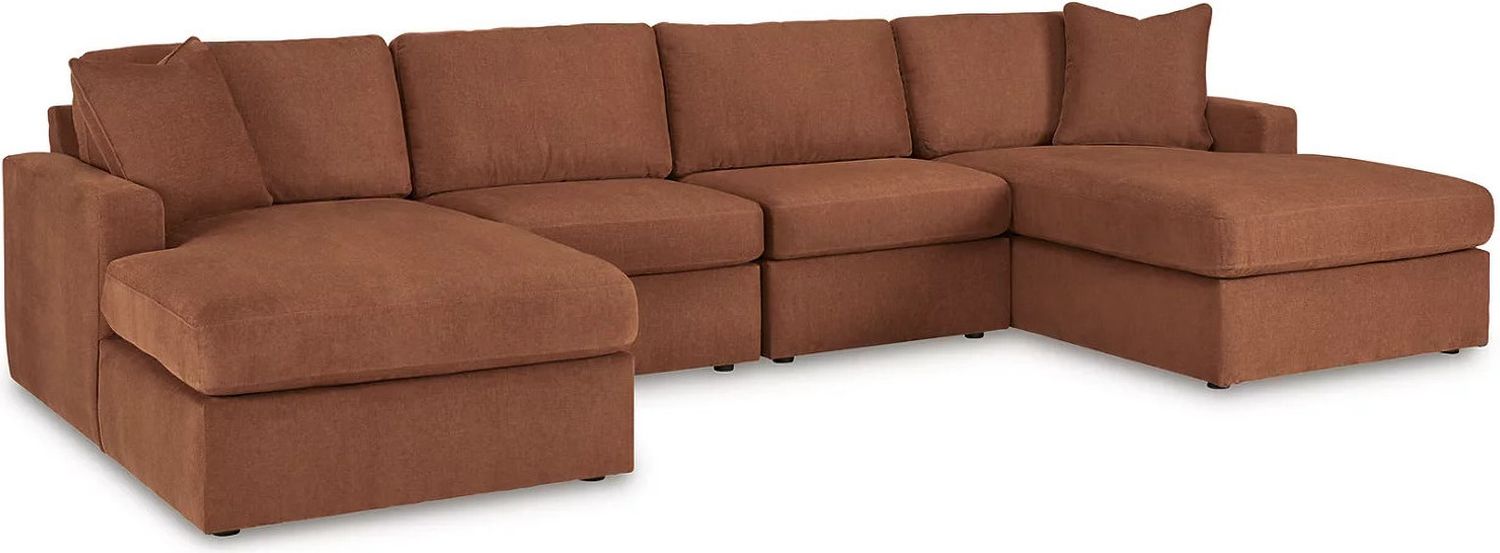 Modmax 4-Piece Sectional With Chaise In Spice 92102S19