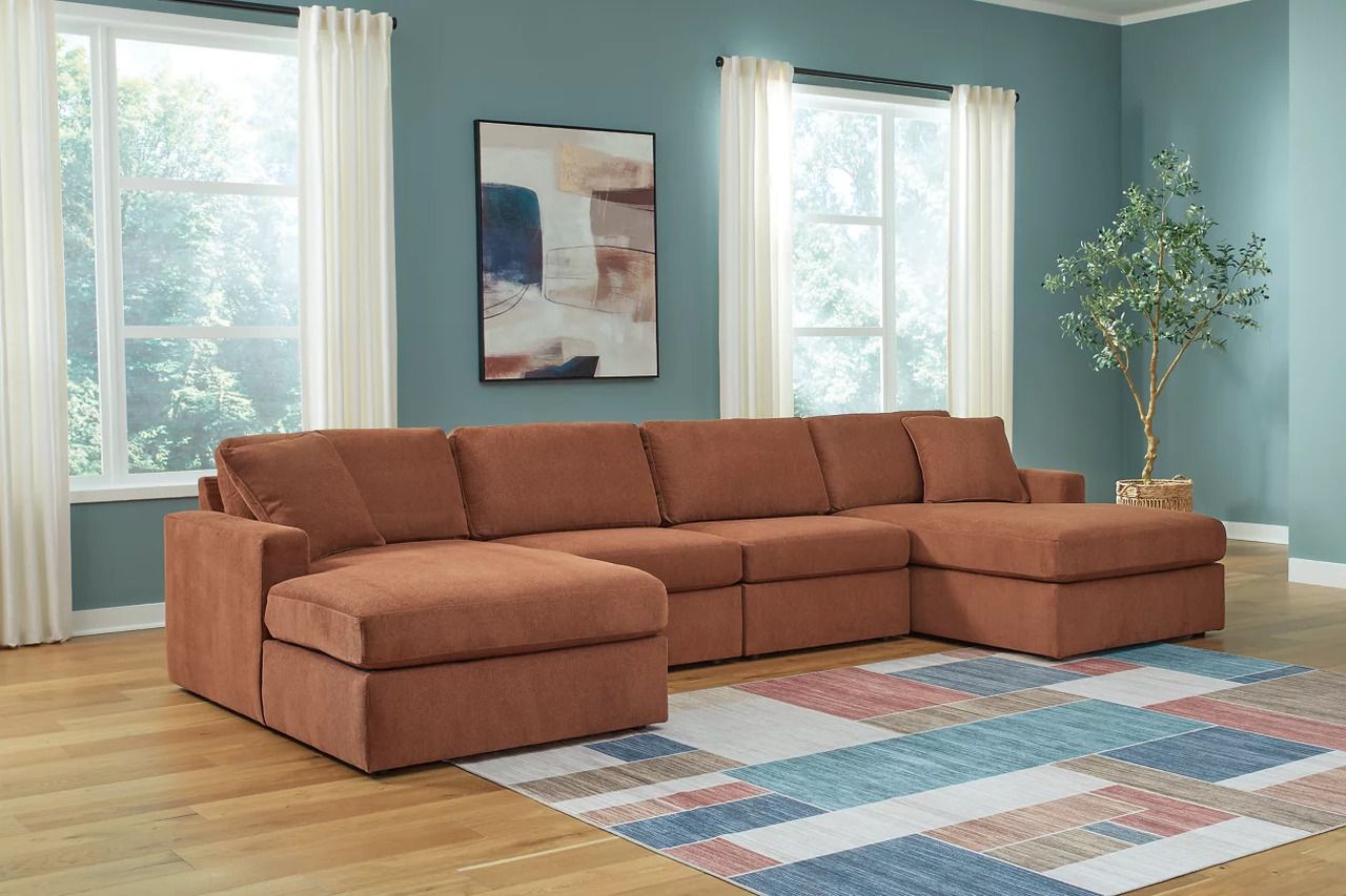 Modmax 4-Piece Sectional With Chaise In Spice 92102S19