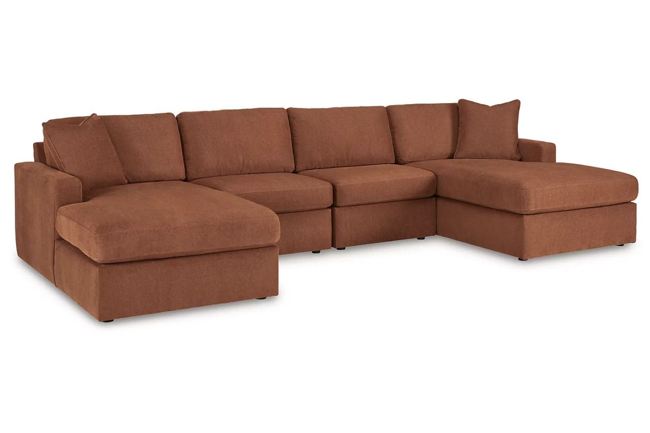 Modmax 4-Piece Sectional With Chaise In Spice 92102S19