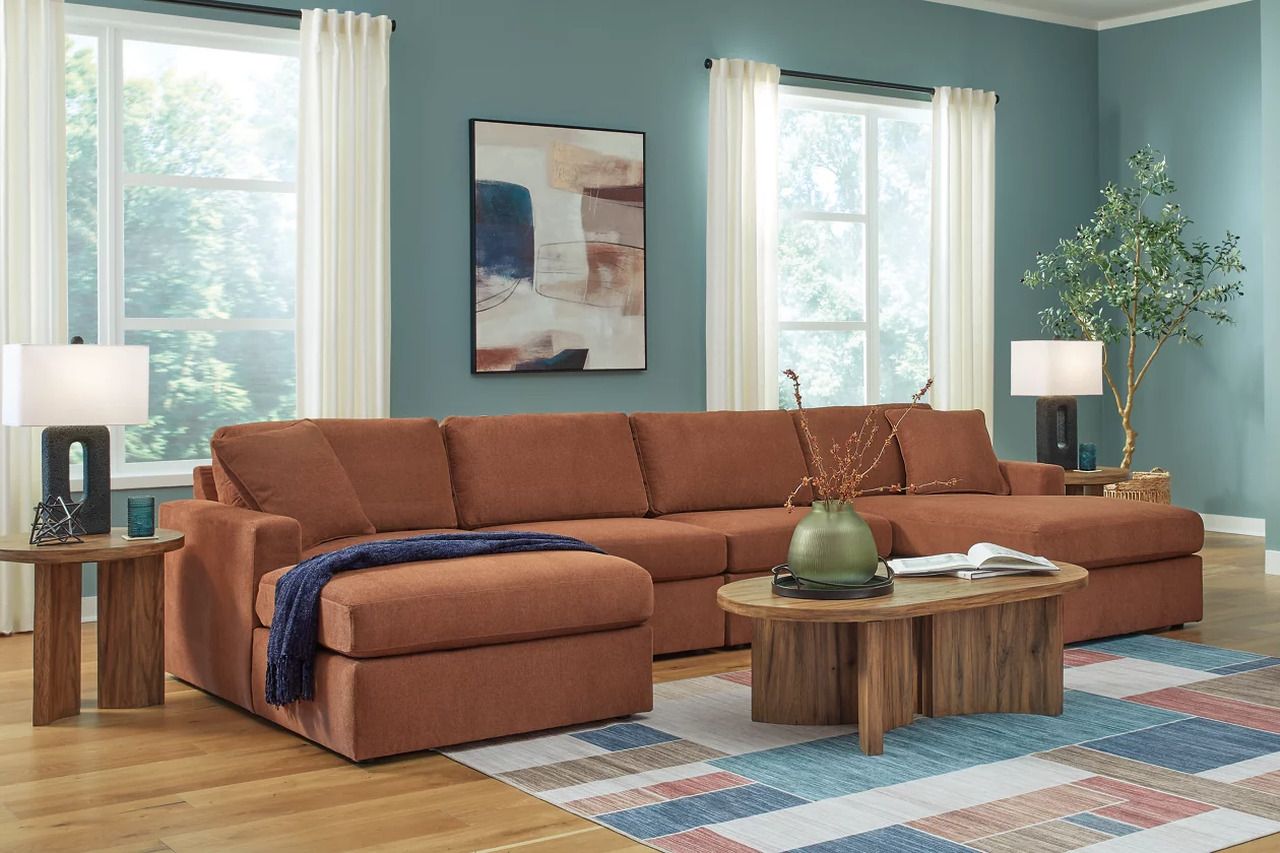 Modmax 4-Piece Sectional With Chaise In Spice 92102S19