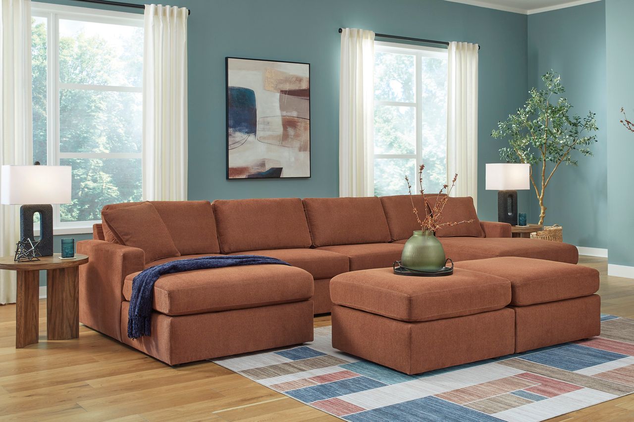 Modmax 4-Piece Sectional With Chaise In Spice 92102S19